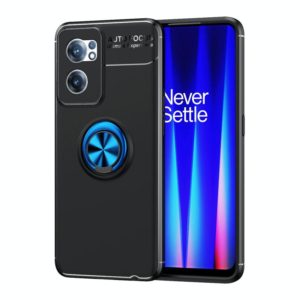 For OnePlus Nord CE 2 5G Metal Ring Holder TPU Phone Case(Black+Blue) (OEM)