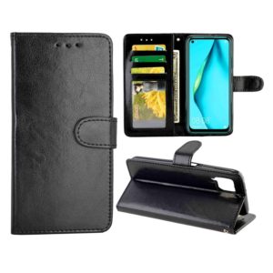 For Huawei P40lite/Nova6Se/Nova7i Crazy Horse Texture Leather Horizontal Flip Protective Case with Holder & Card Slots & Wallet & Photo Frame(black) (OEM)