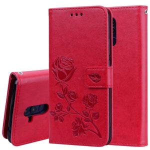 Rose Embossed Horizontal Flip PU Leather Case for Huawei Mate 20 Lite, with Holder & Card Slots & Wallet (Red) (OEM)