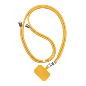 2 PCS Phone Lanyard Adjustable Detachable Neck Cord with Card(Yellow) (OEM)