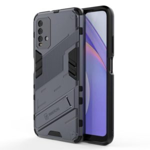 For Xiaomi Redmi Note 9 4G Punk Armor 2 in 1 PC + TPU Shockproof Case with Invisible Holder(Grey) (OEM)