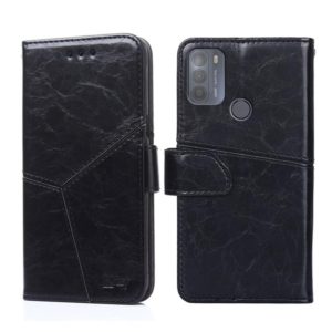 For Motorola Moto G50 Geometric Stitching Horizontal Flip Leather Phone Case(Black) (OEM)