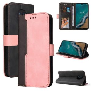 For Nokia G50 Business Stitching-Color Horizontal Flip PU Leather Phone Case(Pink) (OEM)