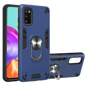 For Samsung Galaxy A41 2 in 1 Armour Series PC + TPU Protective Case with Ring Holder(Royal Blue) (OEM)