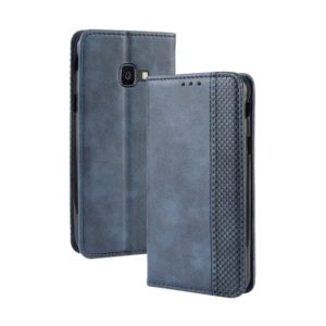 Magnetic Buckle Retro Crazy Horse Texture Horizontal Flip Leather Case for Galaxy Xcover 4s / Xcover 4 , with Holder & Card Slots & Photo Frame(Blue) (OEM)