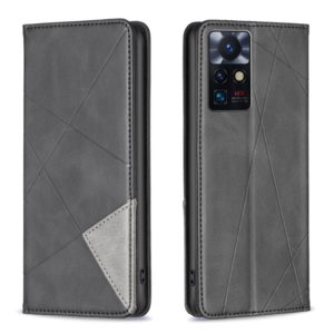 For Infinix Zero X Neo Prismatic Invisible Magnetic Leather Phone Case(Black) (OEM)