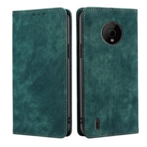 For Nokia C200 Anti-theft Brush Magnetic Leather Phone Case(Green) (OEM)