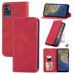 For ZTE A71 Retro Skin Feel Business Magnetic Horizontal Flip Leather Case with Holder & Card Slots & Wallet & Photo Frame(Red) (OEM)