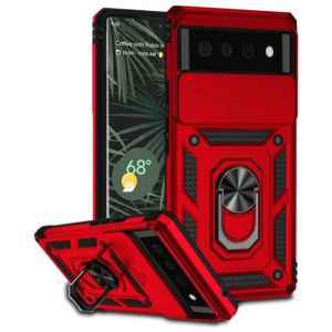 For Google Pixel 6 Sliding Camshield Holder Phone Case(Red) (OEM)