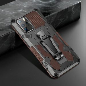 For Huawei P40 Machine Armor Warrior Shockproof PC + TPU Protective Case(Coffee) (OEM)