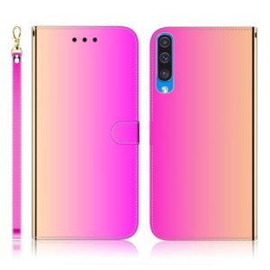 For Galaxy A50 Imitated Mirror Surface Horizontal Flip Leather Case with Holder & Card Slots & Wallet & Lanyard(Gradient Color) (OEM)