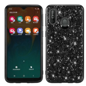 Glittery Powder Shockproof TPU Case for Galaxy A40 (Black) (OEM)