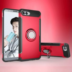 Magnetic 360 Degree Rotation Ring Armor Protective Case for Huawei Nova 2s(Red) (OEM)