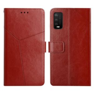 For Wiko Power U10 / U20 Y Stitching Horizontal Flip Leather Phone Case(Brown) (OEM)