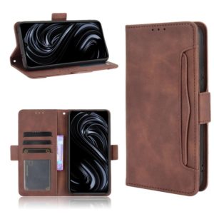 For Rakuten BIG S Skin Feel Calf Pattern Horizontal Flip Leather Case with Holder & Card Slots & Photo Frame(Brown) (OEM)