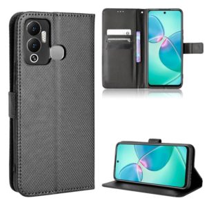 For Infinix Hot 12 Play Diamond Texture Leather Phone Case(Black) (OEM)