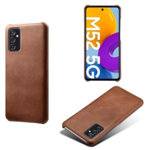 For Samsung Galaxy M52 5G Calf Texture PC + PU Phone Case(Brown) (OEM)