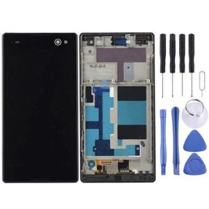 LCD Display + Touch Panel with Frame for Sony Xperia C3 / D2533(Black) (OEM)