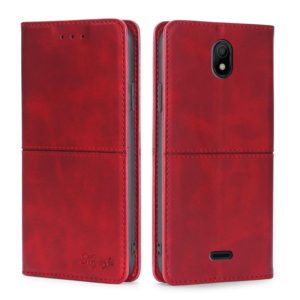For Nokia C100 Cow Texture Magnetic Horizontal Flip Leather Phone Case(Red) (OEM)