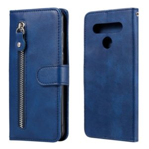 For LG K41S / K51S Fashion Calf Texture Zipper Horizontal Flip Leather Case with Holder & Card Slots & Wallet(Blue) (OEM)