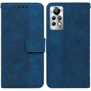 For Infinix Note 11 Pro / Note 11s Geometric Embossed Leather Phone Case(Blue) (OEM)