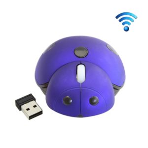 CM0184 3000 DPI 3-keys Mini Ladybug 2.4G Wireless Mouse Personalized Wireless Mouse(Blue) (OEM)