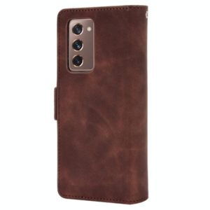 For Samsung Galaxy Z Fold2 5G Wallet Style Skin Feel Calf Pattern Leather Case with Separate Card Slot(Brown) (OEM)