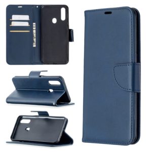 For Oppo A31 (2020) / A81 Retro Lambskin Texture Pure Color Horizontal Flip PU Leather Case with Holder & Card Slots & Wallet & Lanyard(Blue) (OEM)