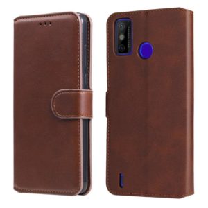 For Tecno Spark 6 Go Classic Calf Texture PU + TPU Horizontal Flip Leather Case with Holder & Card Slots & Wallet(Brown) (OEM)