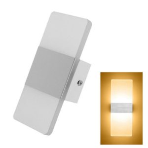 Right Angle White LED Bedroom Bedside Wall Aisle Balcony Wall Lamp, Size:14×6cm(Warm Light) (OEM)