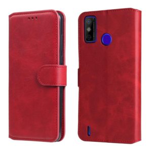 For Tecno Spark 6 Go Classic Calf Texture PU + TPU Horizontal Flip Leather Case with Holder & Card Slots & Wallet(Red) (OEM)