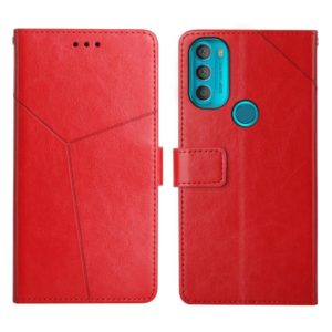 For Motorola Moto G71 5G Y Stitching Horizontal Flip Leather Phone Case(Red) (OEM)