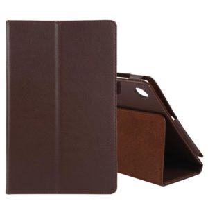 For Lenovo Tab M10 HD Litchi Texture Solid Color Horizontal Flip Leather Case with Holder & Pen Slot(Brown) (OEM)