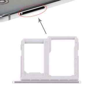 SIM Card Tray + Micro SD Card Tray for LG Q6 / M700 / M700N / G6 Mini (Silver) (OEM)