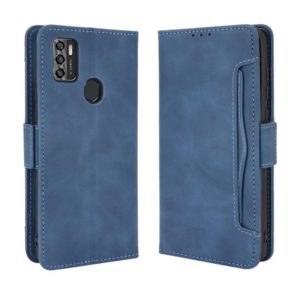 For ZTE Blade A7s 2020 Skin Feel Calf Pattern Horizontal Flip Leather Case with Holder & Card Slots & Photo Frame(Blue) (OEM)