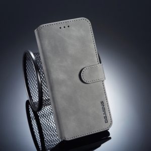 DG.MING Retro Oil Side Horizontal Flip Case for Huawei P20 Pro, with Holder & Card Slots & Wallet (Grey) (DG.MING) (OEM)