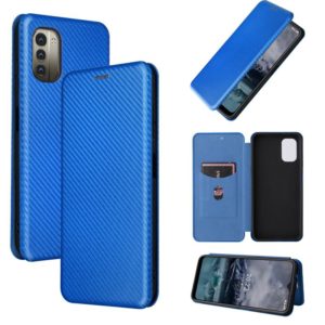 For Nokia G11 / G21 Carbon Fiber Texture Leather Phone Case(Blue) (OEM)