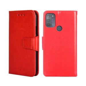 For Motorola Moto G50 Crystal Texture Leather Phone Case(Red) (OEM)