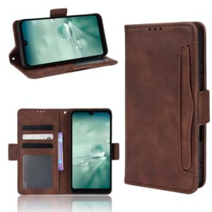 For Sharp Aquos Wish Skin Feel Calf Pattern Leather Phone Case(Brown) (OEM)
