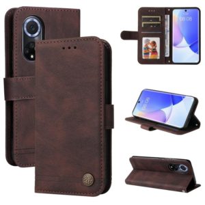 For Huawei Nova 9 / Honor 50 5G Skin Feel Life Tree Metal Button Horizontal Flip Leather Phone Case(Brown) (OEM)