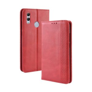 Magnetic Buckle Retro Texture Horizontal Flip Leather Case for Huawei Honor 10 Lite / P Smart (2019) / Nova Lite 3, with Holder & Card Slots & Wallet (Red) (OEM)