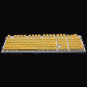 Pudding Double-layer Two-color 108-key Mechanical Translucent Keycap(Lemon Yellow) (OEM)