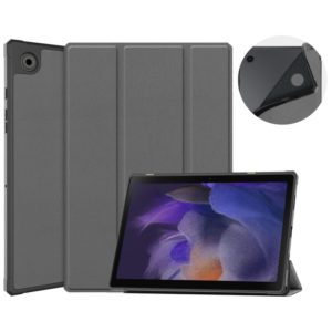 For Samsung Galaxy Tab A8 2021 SM-X205 3-Fold Holder Leather Tablet Case(Grey) (OEM)
