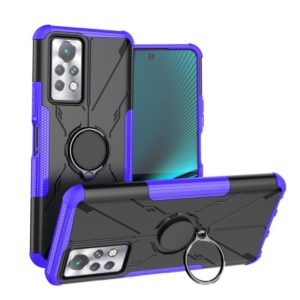For Infinix Note 11 Pro Armor Bear Shockproof PC + TPU Phone Case with Ring Holder(Purple) (OEM)