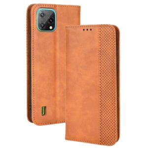 For Blackview A55 Magnetic Buckle Retro Crazy Horse Leather Phone Case(Brown) (OEM)