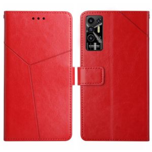 For Tecno Pova 2 HT01 Y-shaped Pattern Flip Leather Phone Case(Red) (OEM)