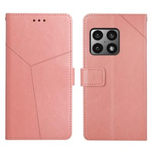 For OnePlus 10 Pro Y Stitching Horizontal Flip Leather Phone Case(Rose Gold) (OEM)