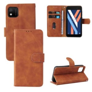 For Wiko Y52 Skin Feel Magnetic Flip Leather Phone Case(Brown) (OEM)