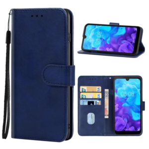 For Huawei Y5 2019 Leather Phone Case(Blue) (OEM)