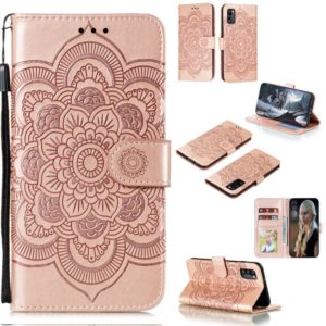 For Galaxy A41 Mandala Embossing Pattern Horizontal Flip PU Leather Case with Holder & Card Slots & Walle & Lanyard(Pink) (OEM)